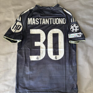 Real Madrid Suplente MASTANTUONO + Parches CHAMPIONS 2026 IMPORTADA (Version Jugador)